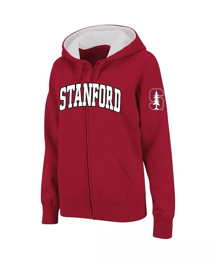 

Женская спортивная толстовка с капюшоном и молнией Stadium Athletic Cardinal Stanford Cardinal с арочным именем Colosseum