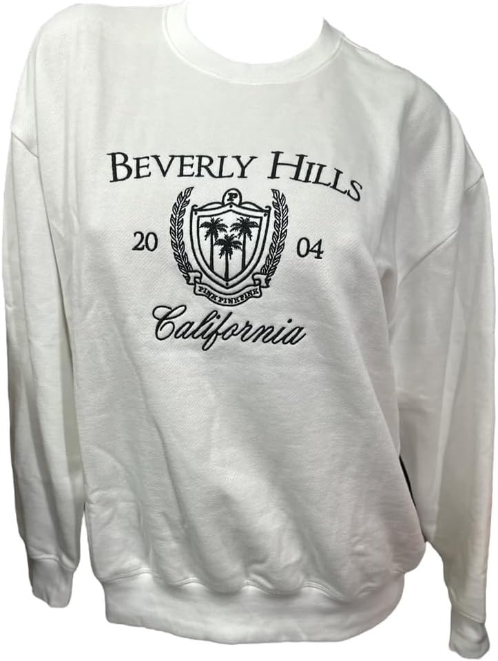 Victoria's Secret Pink Ivy Fleece Sweatshirt цвет White New, Beige/Tan — фото 2