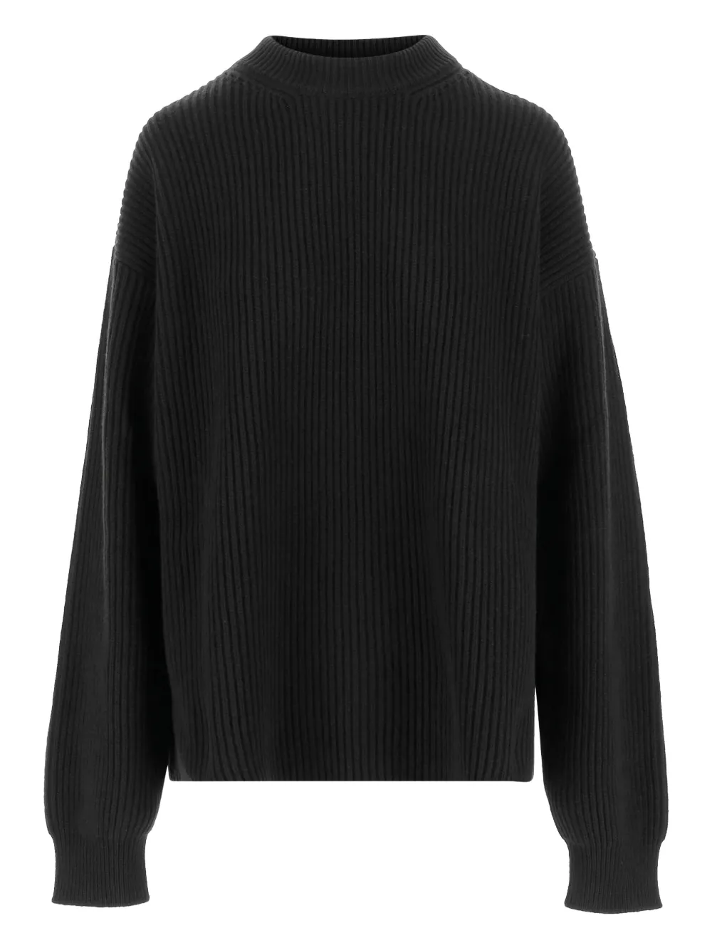 

Ребристый свитер с круглым вырезом JIL SANDER, черный