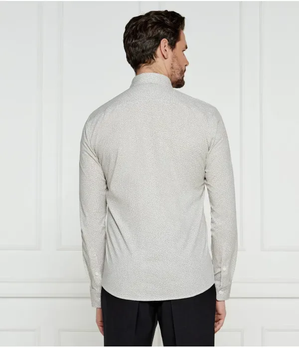 Рубашка P-ROAN-kent-C1-233 slim fit Boss, бежевый — фото 3