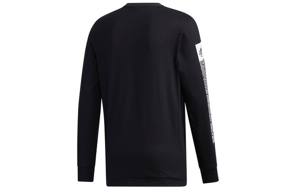 Футболка adidas x Takahashi Riko Crossover Ls Tee M Hiroko Geometry Printing Loose Sports Long Sleeves Black, черный — фото 2