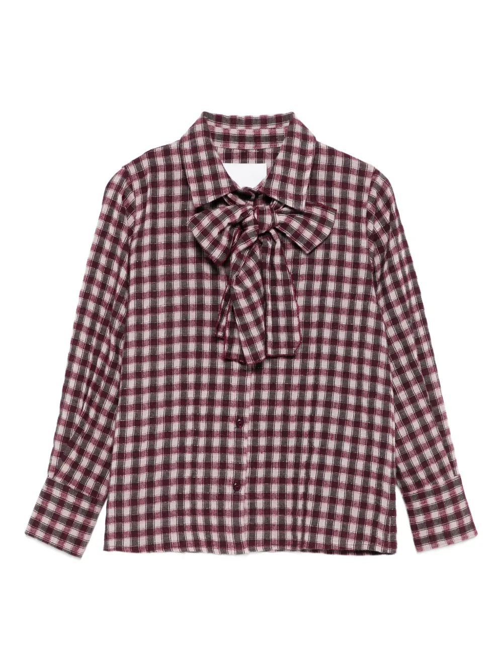 

Блузка с бантом в клетку "гингем" Miss Grant Kids, красный