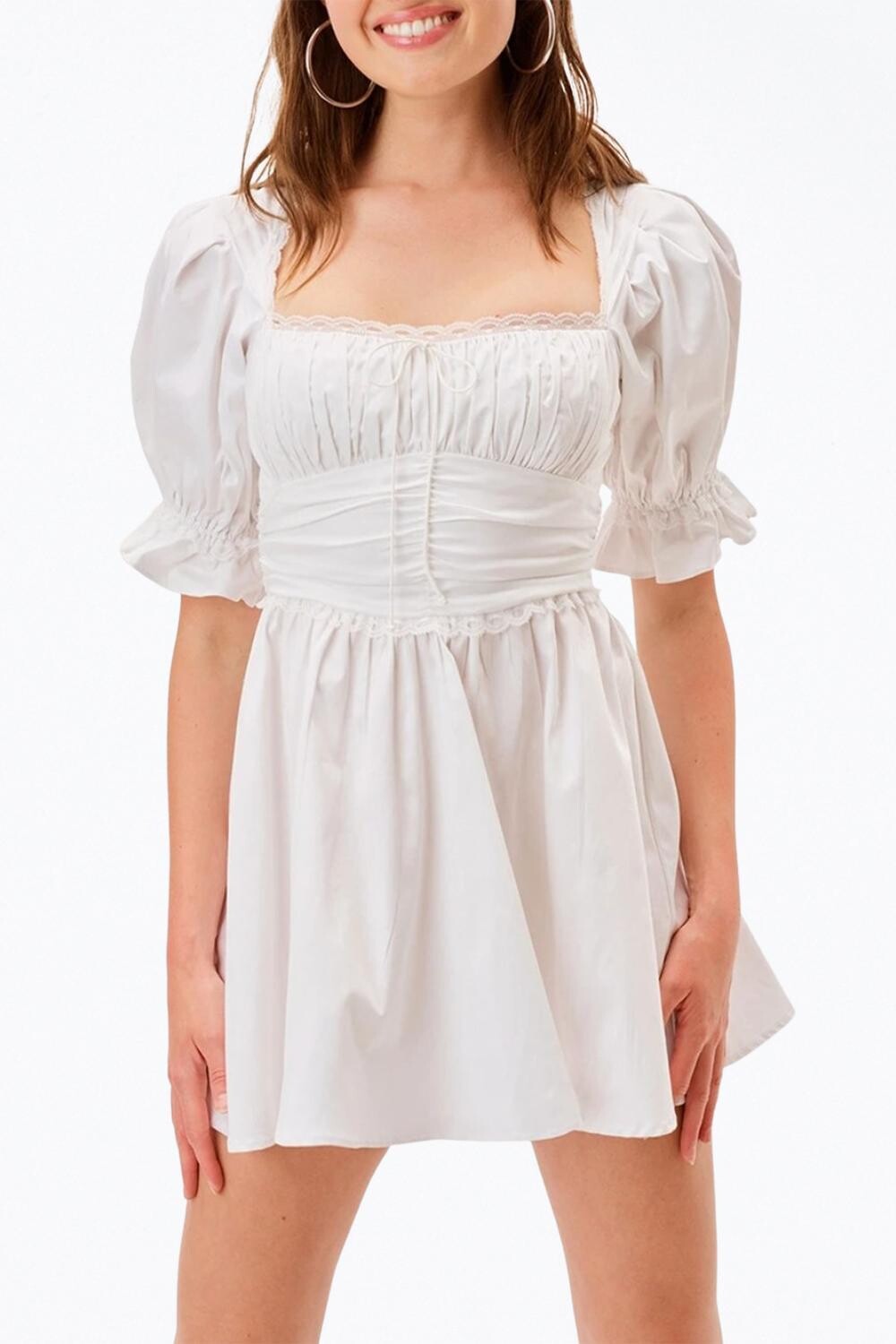 

Белое мини-платье Carey For Love & Lemons, белый