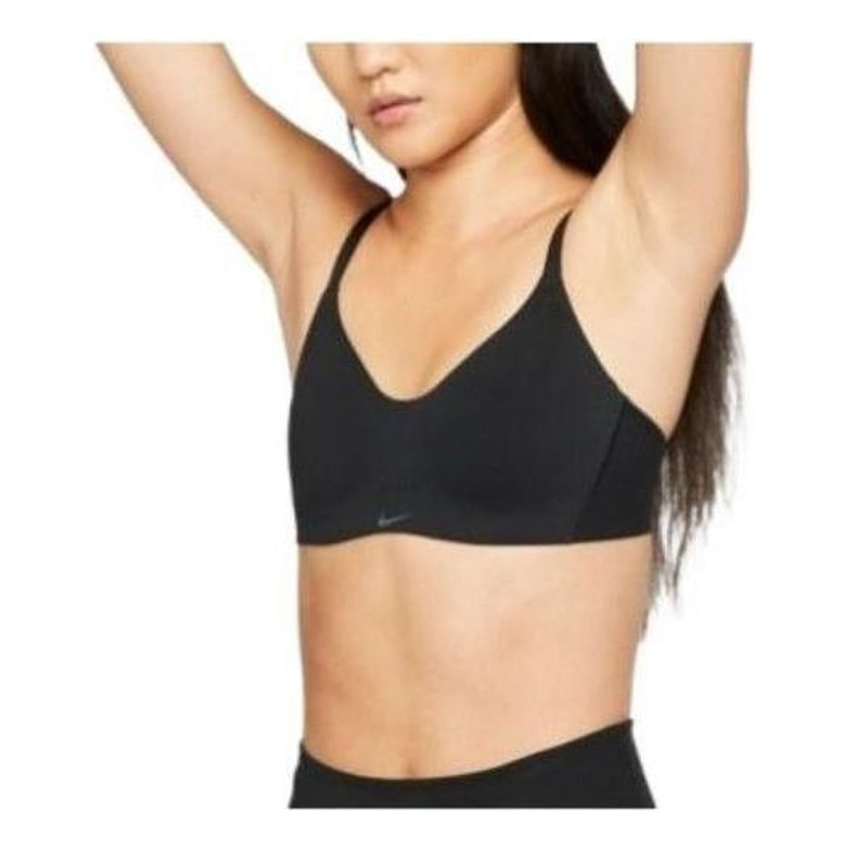 Бюстгальтер (WMNS) Nike Dri-Fit Alate Minimalist Light Support Padded Sports Bra 'Black' — фото 2