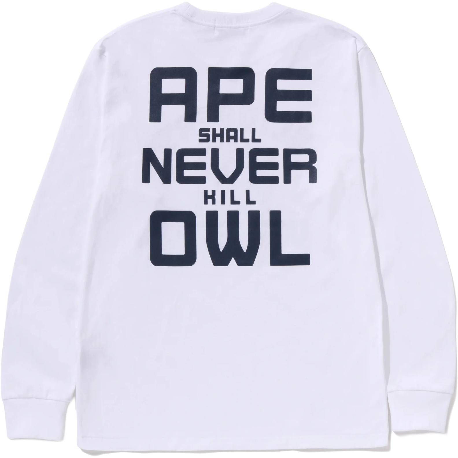Футболка OVO FW25 мужская A Bathing Ape, белый — фото 3