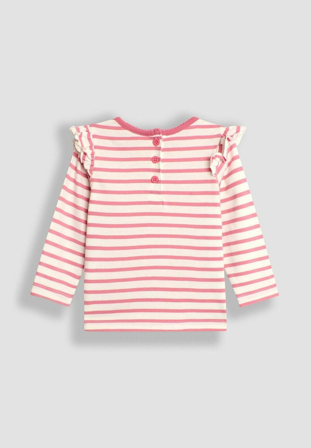 

Рубашка с длинным рукавом GUINEA PIG APPLIQUE FRILL, REGULAR FIT JoJo Maman Bébé, розовый