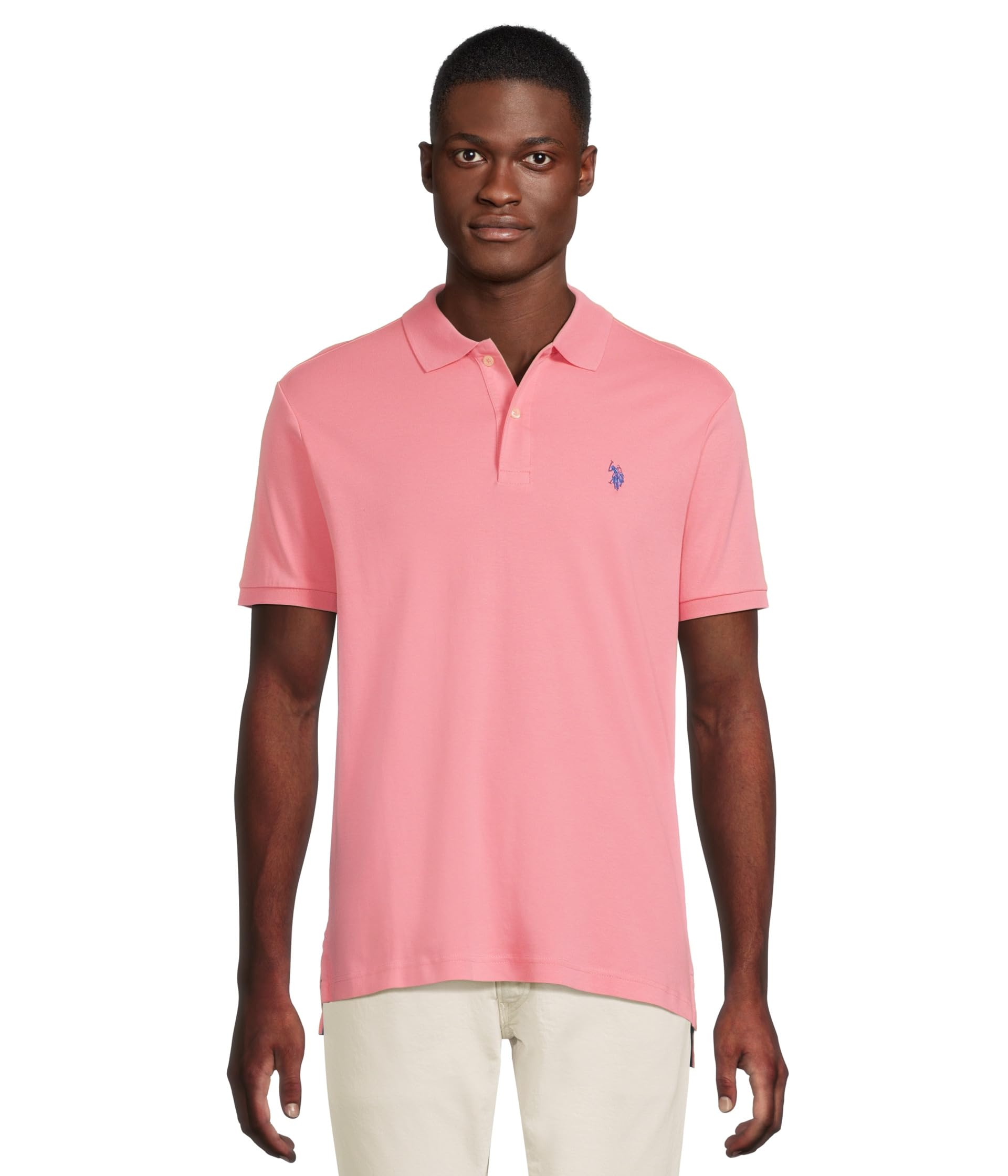 

Поло U.S. POLO ASSN. Solid Interlock Polo, Pink Movement