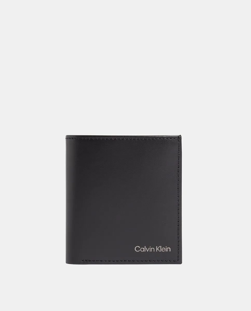 

Кожаный кошелек тройного сложения Calvin Klein объемом 6cc с сумочкой, черный