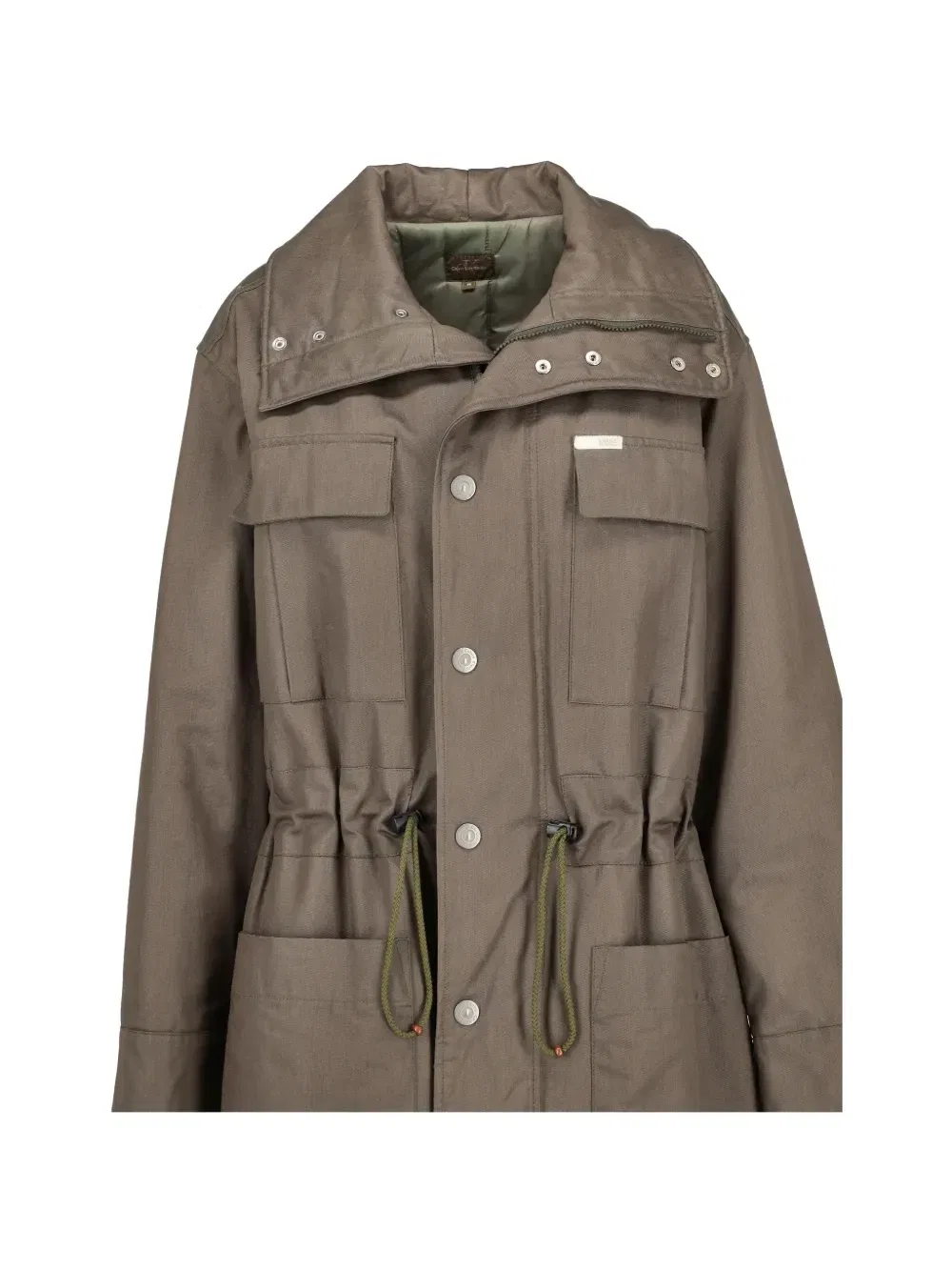 Пальто с кулиской на талии и несколькими карманами Calvin Klein Vintage, зеленый — фото 4
