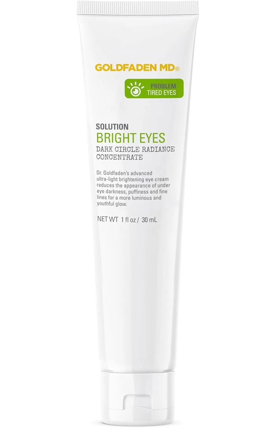 Крем для глаз Bright Eyes Dark Circle Concentrate с соевым пептидом, экстрактом рисовых отрубей и арникой для осветления темных кругов, уменьшения отечности и морщин (30 мл) 29,6 мл (1 шт.) Goldfaden Md, Red