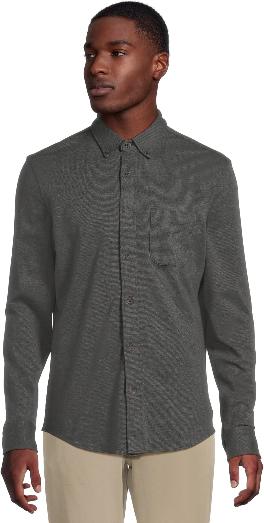 

Рубашка Faherty Coastline Knit Shirt, цвет Charcoal Heather Twill