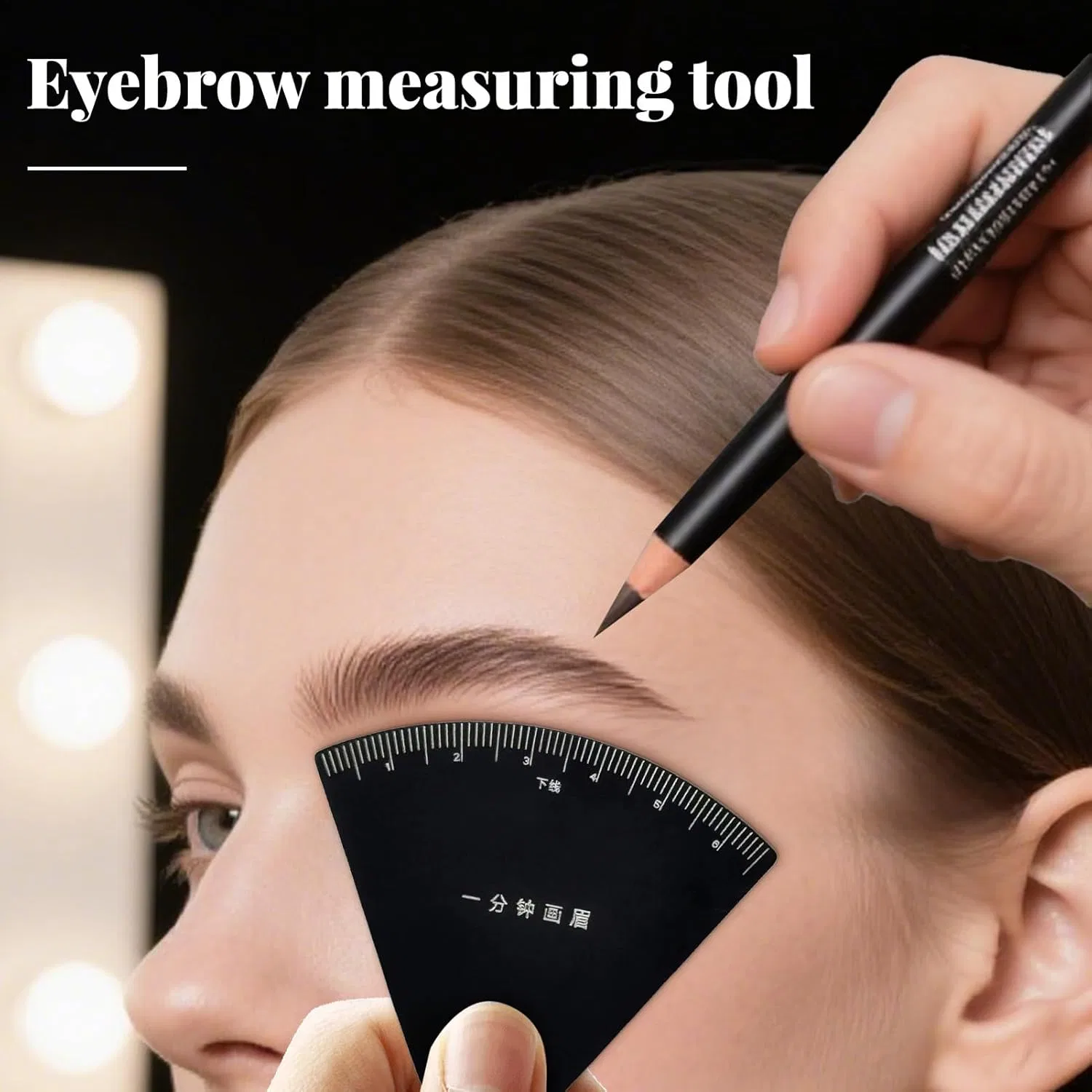 Набор для макияжа бровей Brow Mapping с шаблоном и линейкой, многоцветный — фото 4