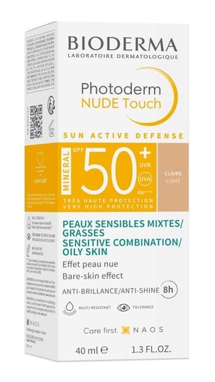 

Тональный крем для лица SPF 50+ легкий, 40 мл Bioderma, Photoderm Nude Touch Mineral