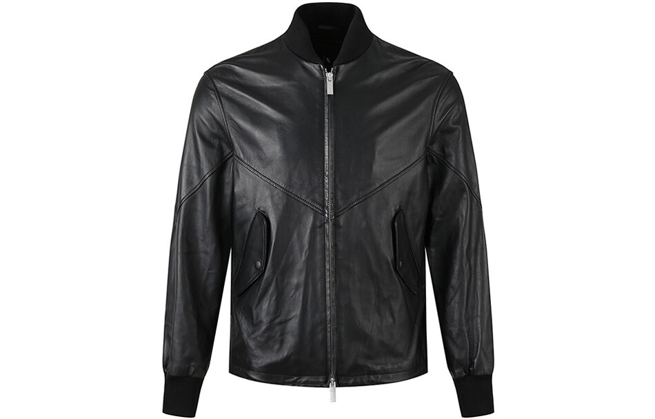 

ARMANI EXCHANGE Мужская кожаная куртка, цвет Black