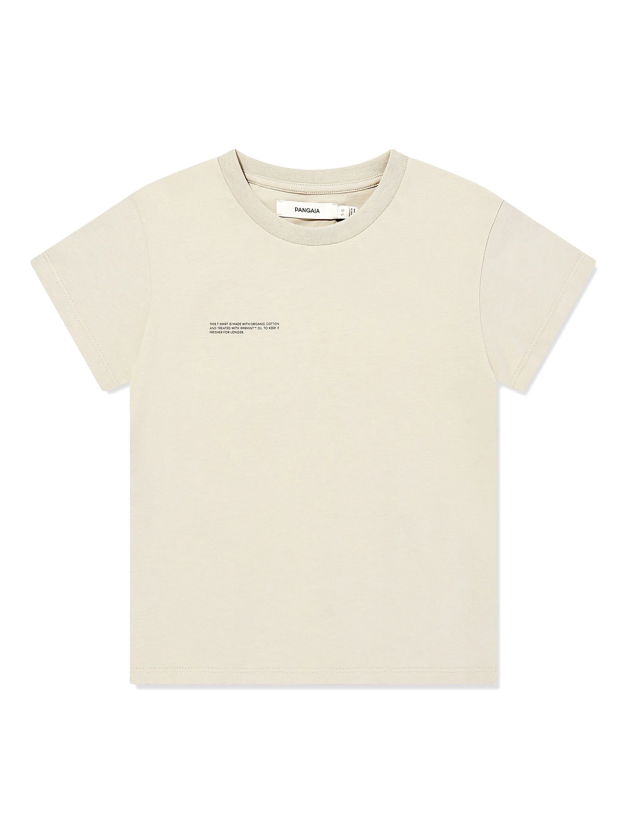 

Хлопковая футболка Pangaia Kids, бежевый