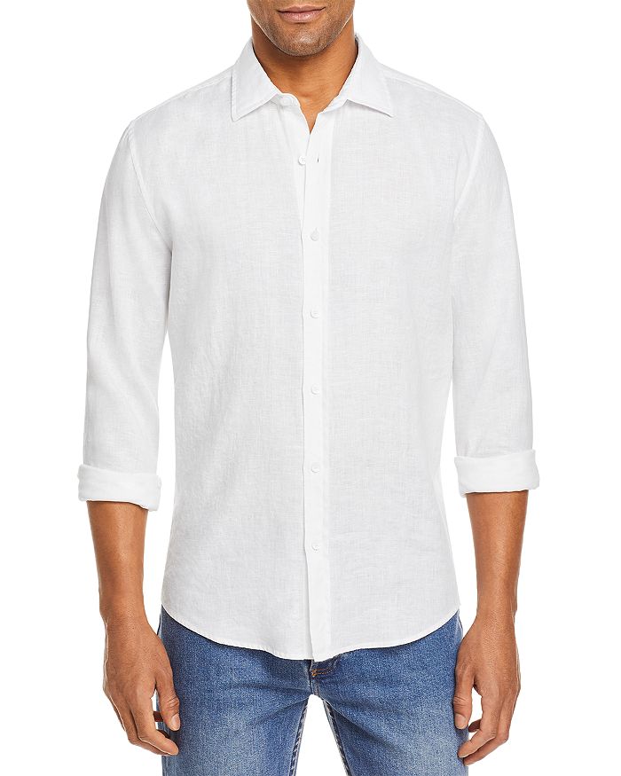 

Стандартная льняная рубашка The Men's Store at Bloomingdale's, белый