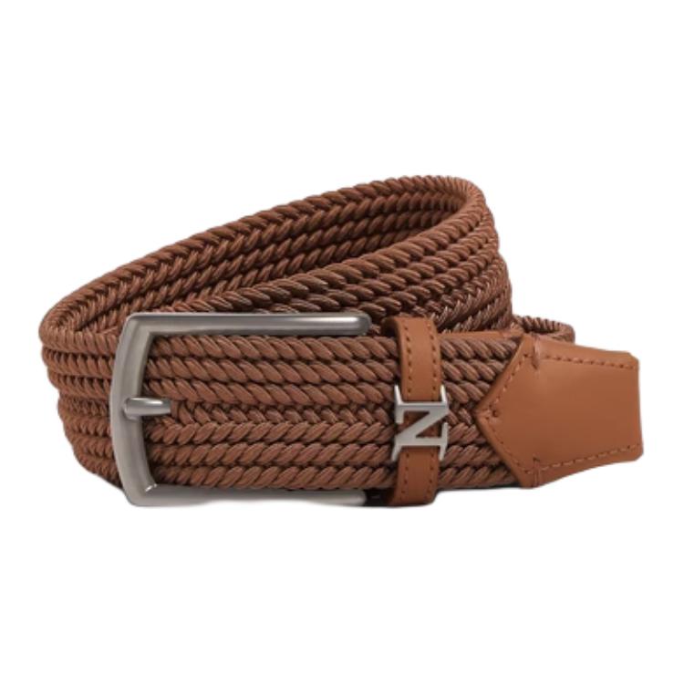 

Ermenegildo Zegna Ремень мужской из телячьей кожи Zegna, Dark Foliage Camel Red Brown