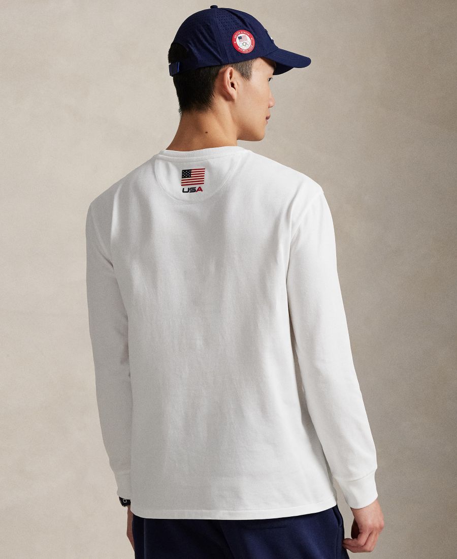 Мужская футболка сборной США с графическим принтом Polo Ralph Lauren, White — фото 2