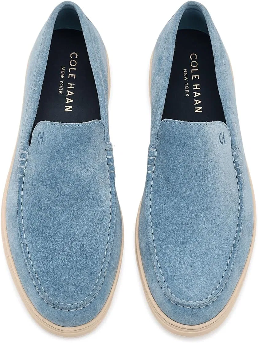 Лоферы с замшевым верхом Cole Haan, Dusty Blue Suede/Ivory — фото 2