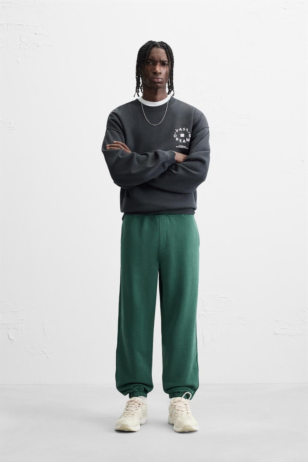 

Базовые брюки-джоггеры ZARA, зеленый