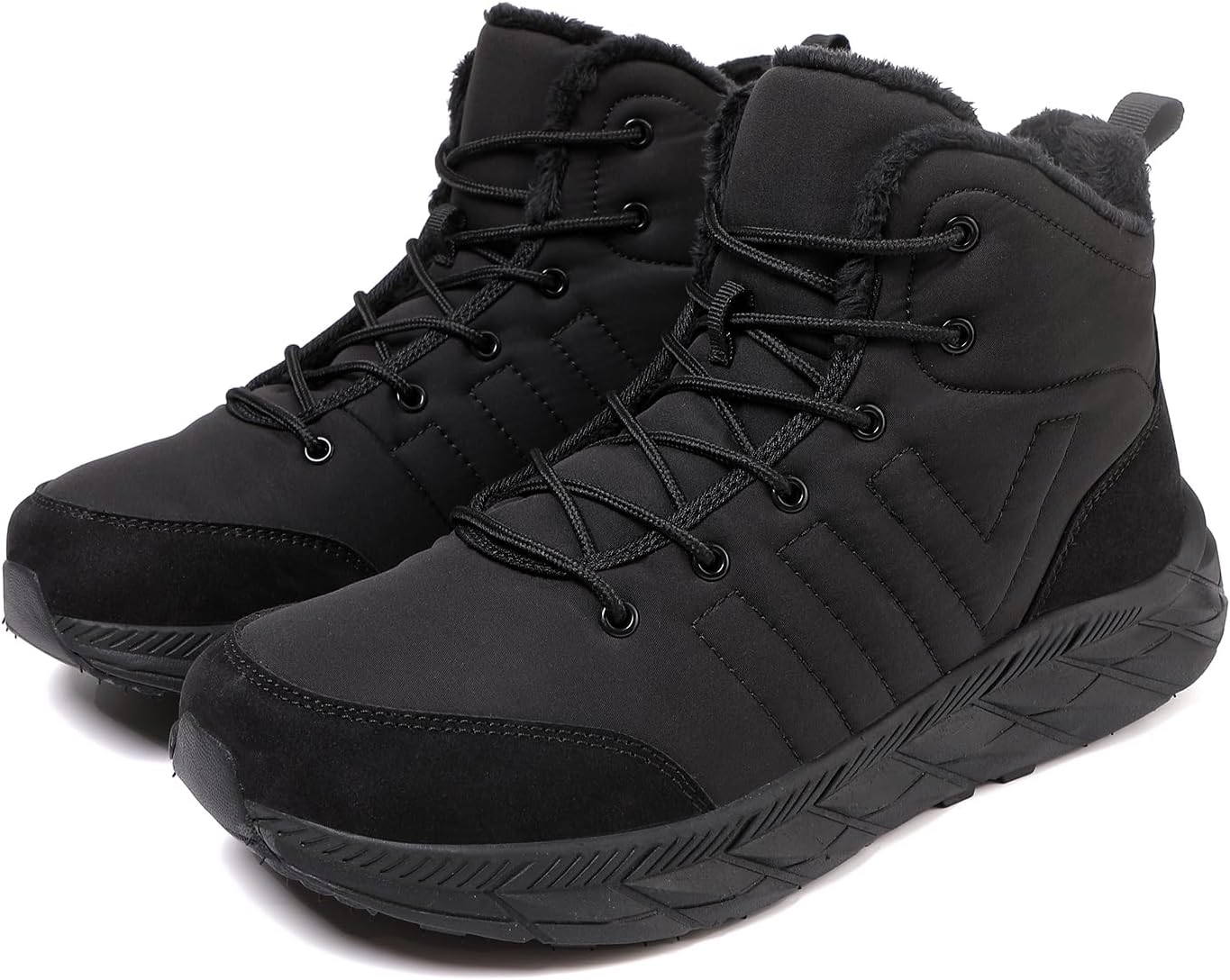 

Зимние походные ботинки, минималистичная обувь с широкой носочной частью, подошва с нулевым перепадом, водоотталкивающие ботильоны на щиколотку, утепленные мехом, унисекс Stoneliquid, черный