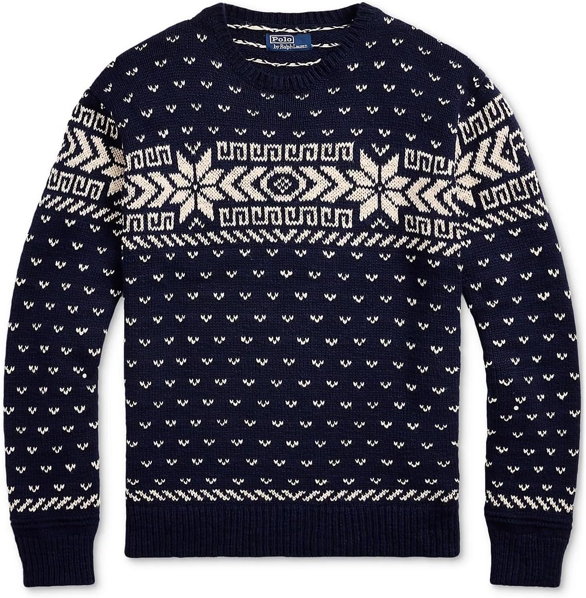 

POLO RALPH LAUREN мужской свитер с круглым вырезом и снежинками, Blue