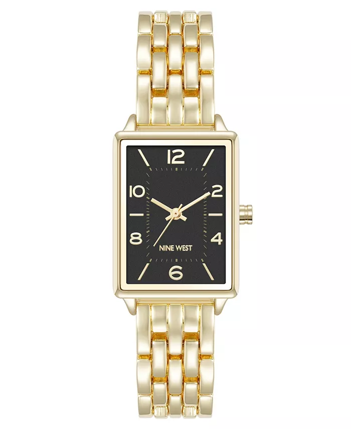

Женские часы Quartz Casual черные с позолотой из металлического сплава, 23 мм Anne Klein