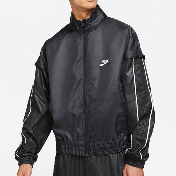 Куртка Men's Nike Lwt Track Jacket Athleisure Casual Sports Woven Stand Collar Black, черный — фото 3