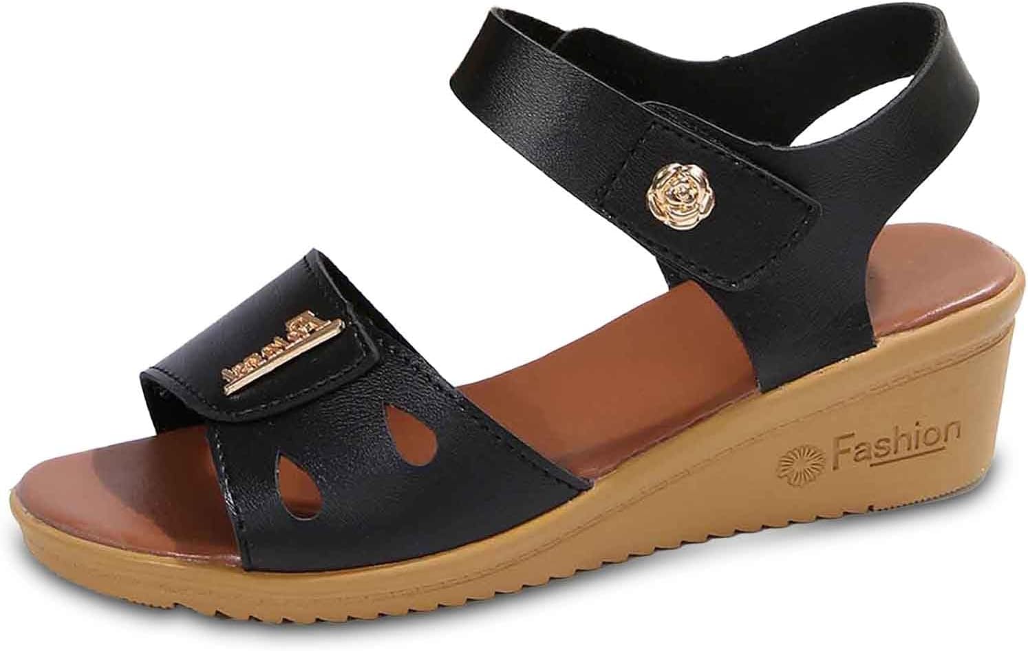 

Мужские сандалии-слипы Kyarra Judi с клиновидным каблуком для женщин Generic, черный