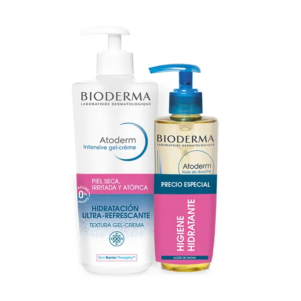 

Лечение атопической кожи + масло для душа Pack Atoderm Intensive Gel Crema Bioderma, 2 UD