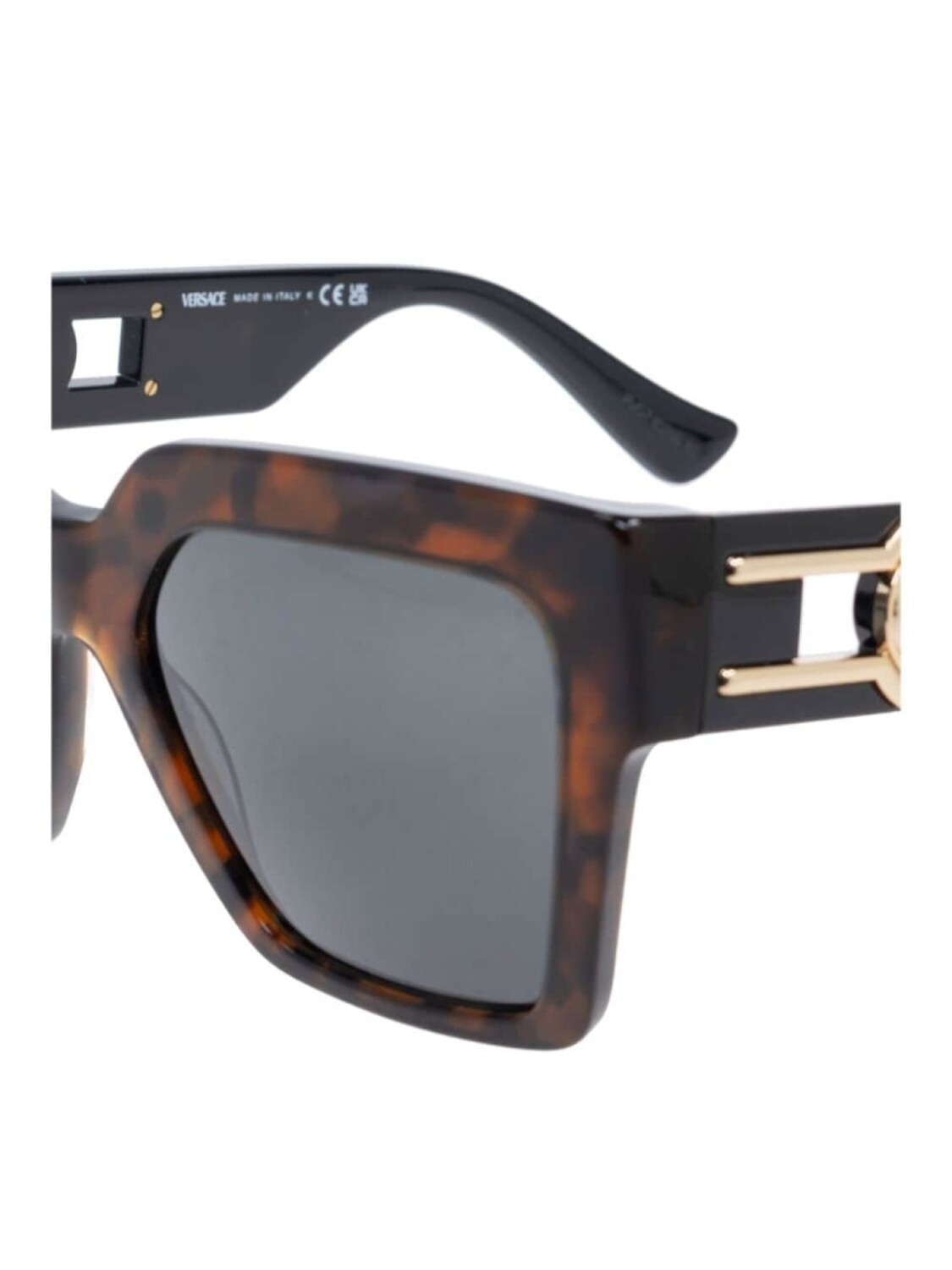 Versace Eyewear солнцезащитные очки в квадратной оправе, коричневый — фото 4