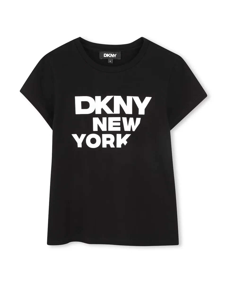 

Футболка с короткими рукавами для девочек DKNY, чёрный