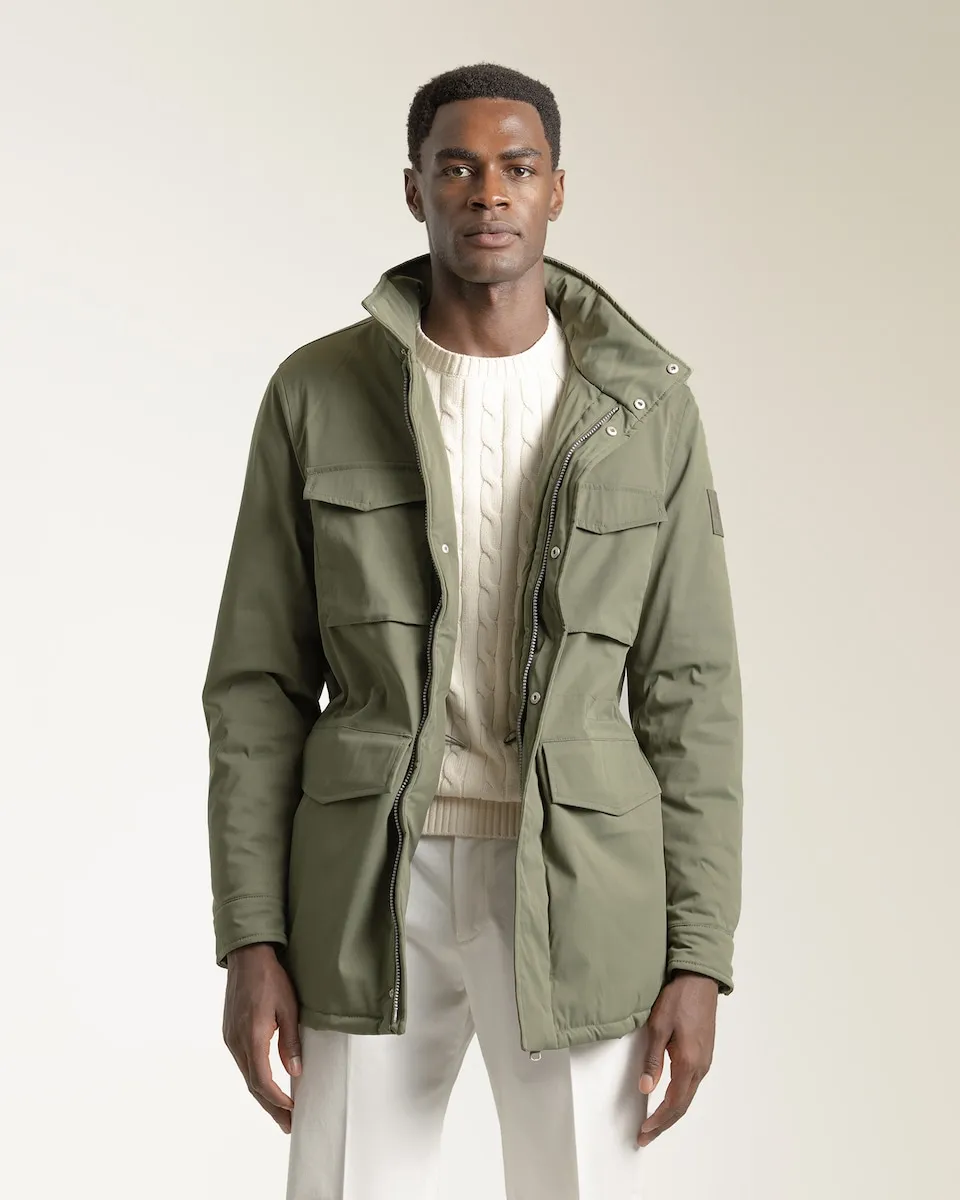 

Мужская стеганая парка с карманами PuroEgo, зеленый