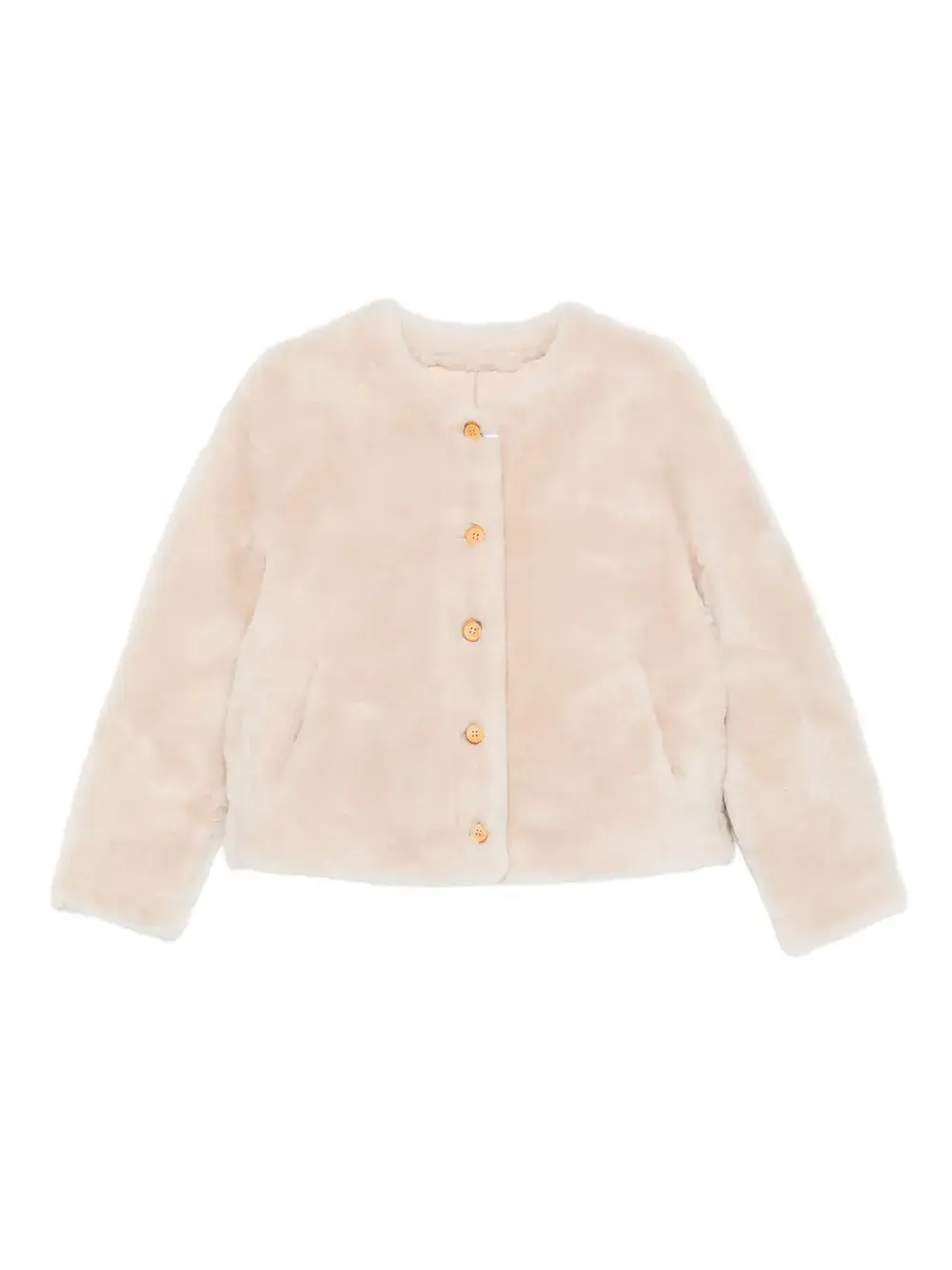 

Шуба из искусственного меха на пуговицах Liska, бежевый