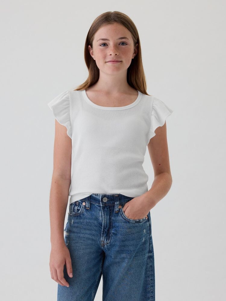 

Детская футболка в рубчик Gap, белый