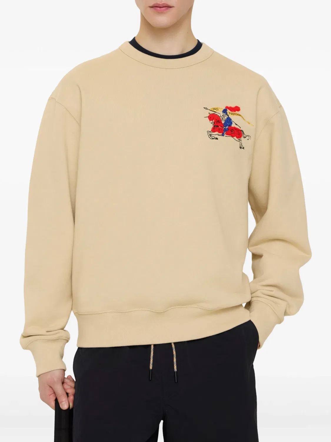Футболка Equestrian Knight Burberry, бежевый — фото 2