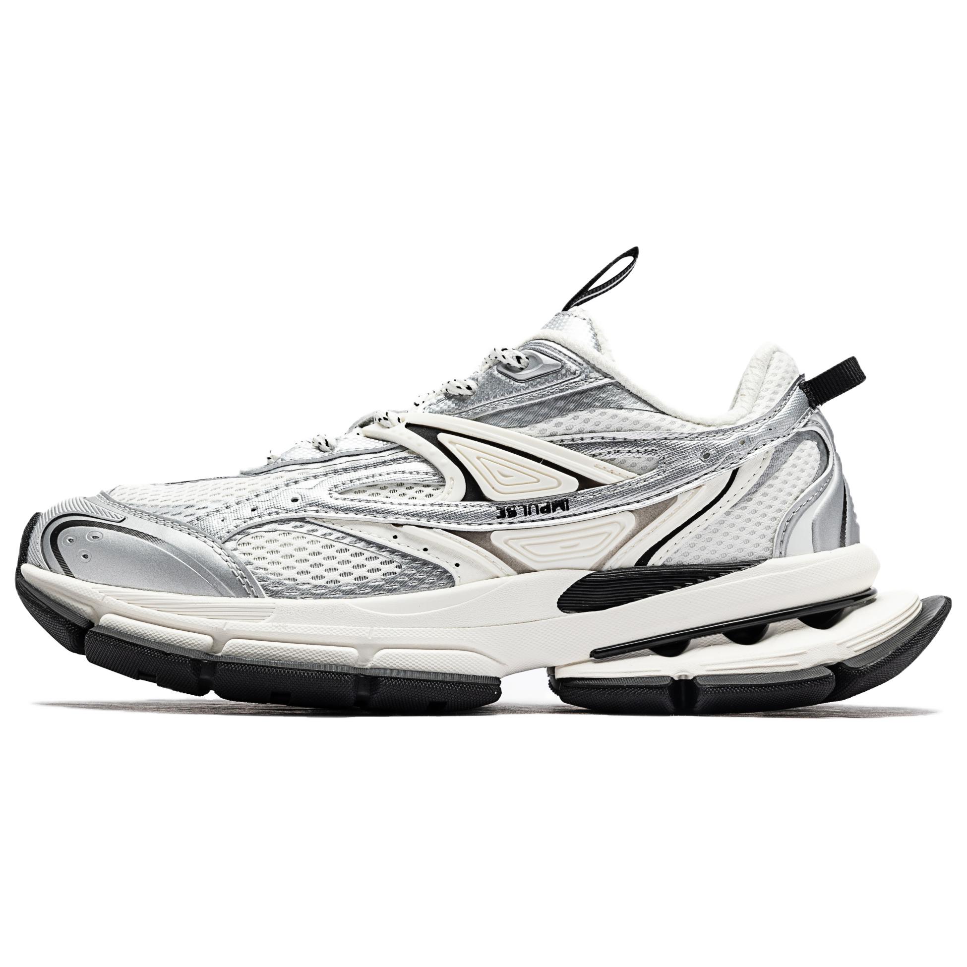

ANTA SNEAKERVERSE Износостойкие дышащие низкие повседневные туфли мужские, белые, серебристые