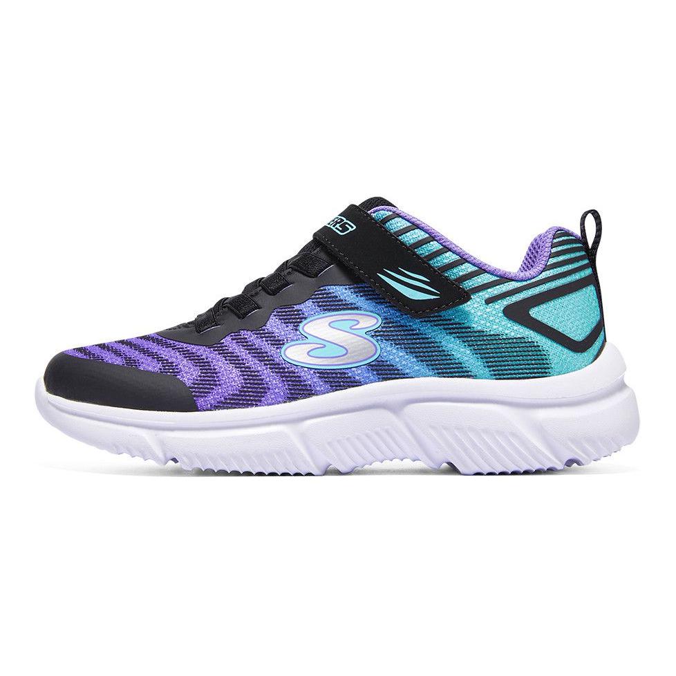 

Skechers Kids Кроссовки детские с низким верхом, противоскользящие, износостойкие, черные, фиолетовые