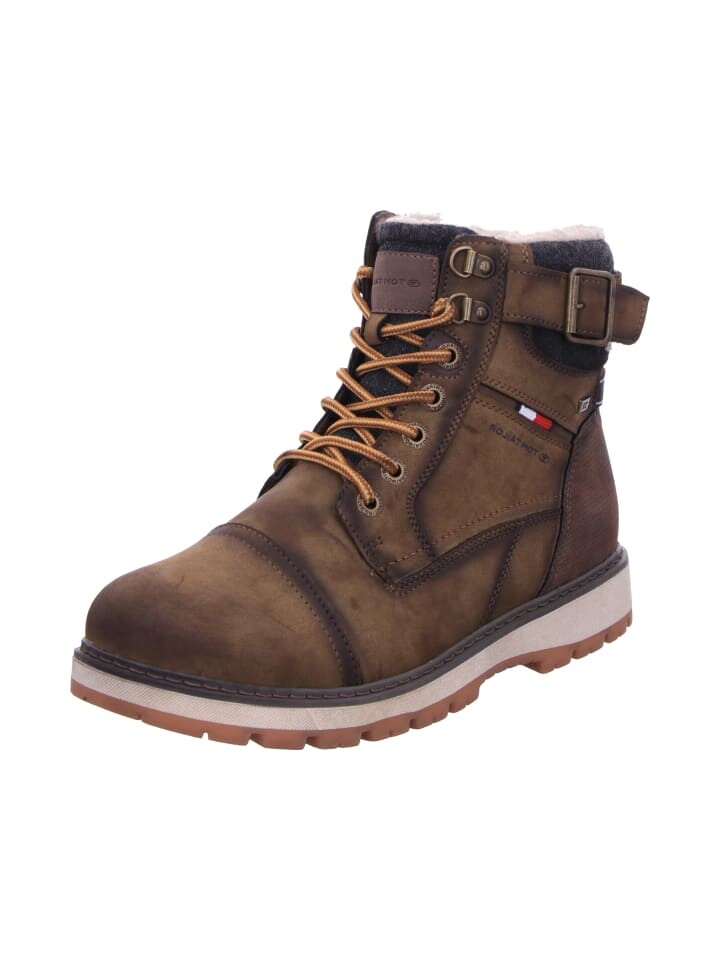 

Сапоги Tom Tailor Schnürstiefel Mit Tex, коричневый