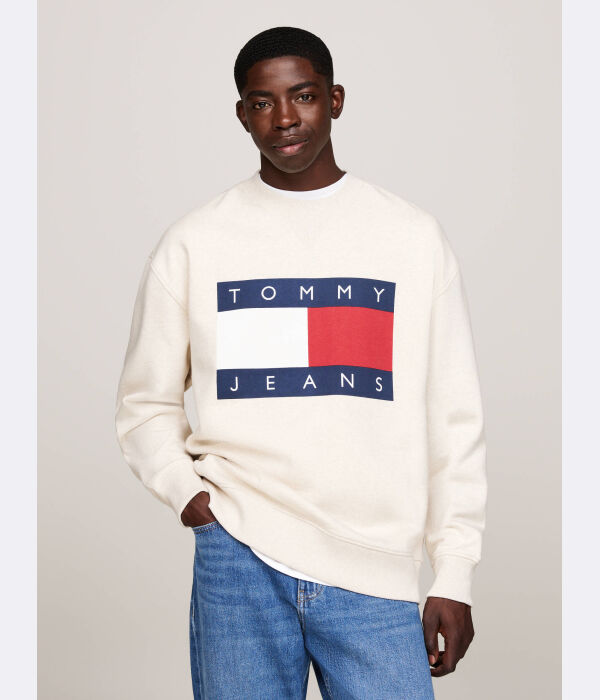 

Свитер Loose fit Tommy Jeans, экрю