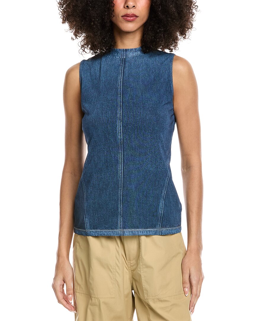 

Майка с высоким воротником Rag & Bone Miramar из сетчатой ​​ткани, синий