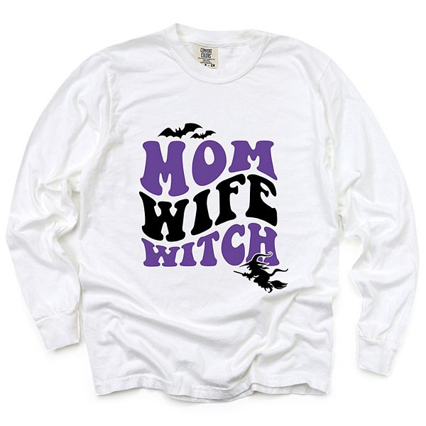 

Футболка Mom witch wife с длинным рукавом Simply Sage Market, White, Белый, Футболка Mom witch wife с длинным рукавом Simply Sage Market, White