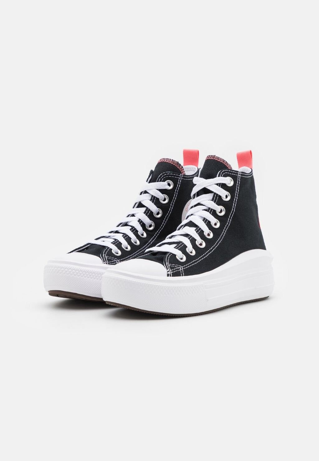 Высокие кеды Chuck Taylor All Star Move Converse, цвет black/pink salt/white — фото 2