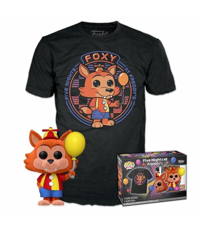 

Fnaf sb — booble head pop n° 907 — воздушный шарик Foxy (флокированный) + футболка (l) Funko POP!