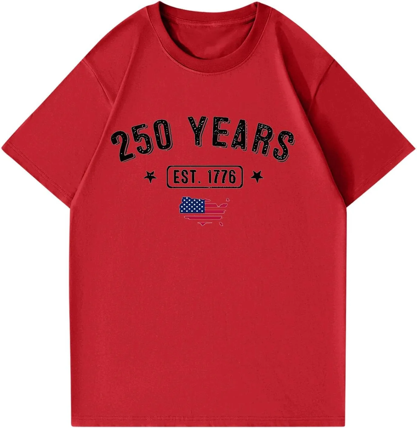 Футболка женская с коротким рукавом 250 Anniversary Printed, 4th of July, Casual, Independence Day — фото 3