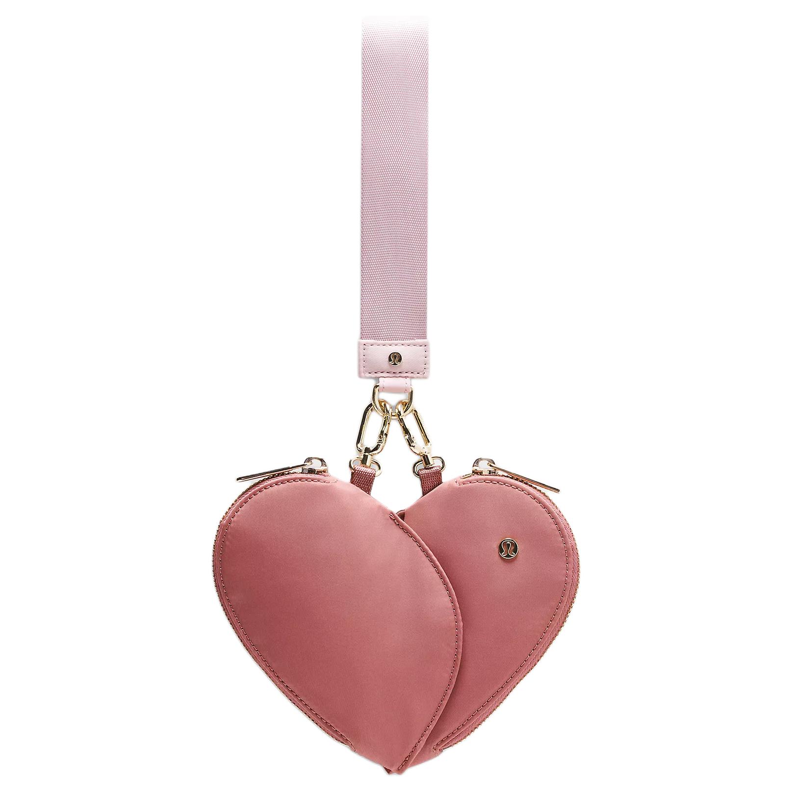 

Lululemon Нейлоновая сумка в форме сердца розового цвета, Pink