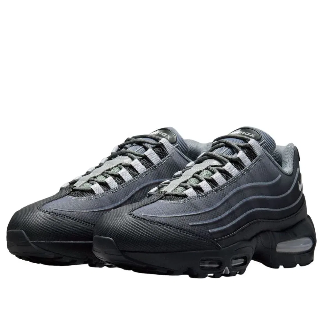 Кроссовки Nike Air Max 95 Big Bubble 'Smoke Grey Wolf Grey' IH7853-001, серый — фото 2
