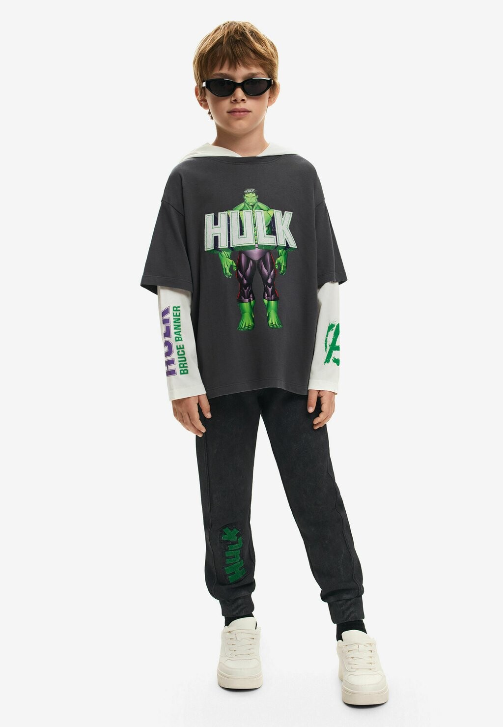 

Толстовка с капюшоном DOUBLE SLEEVE HULK Desigual, черный