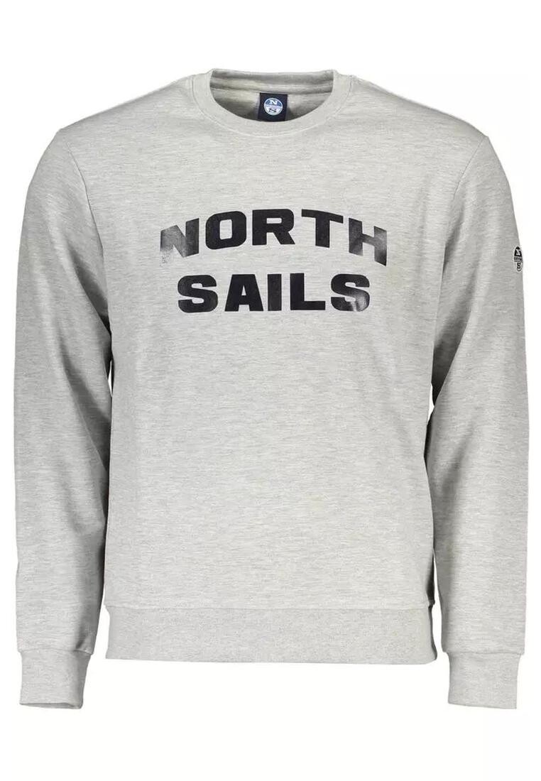 

Хлопковый свитер с принтом логотипа North Sails, серый