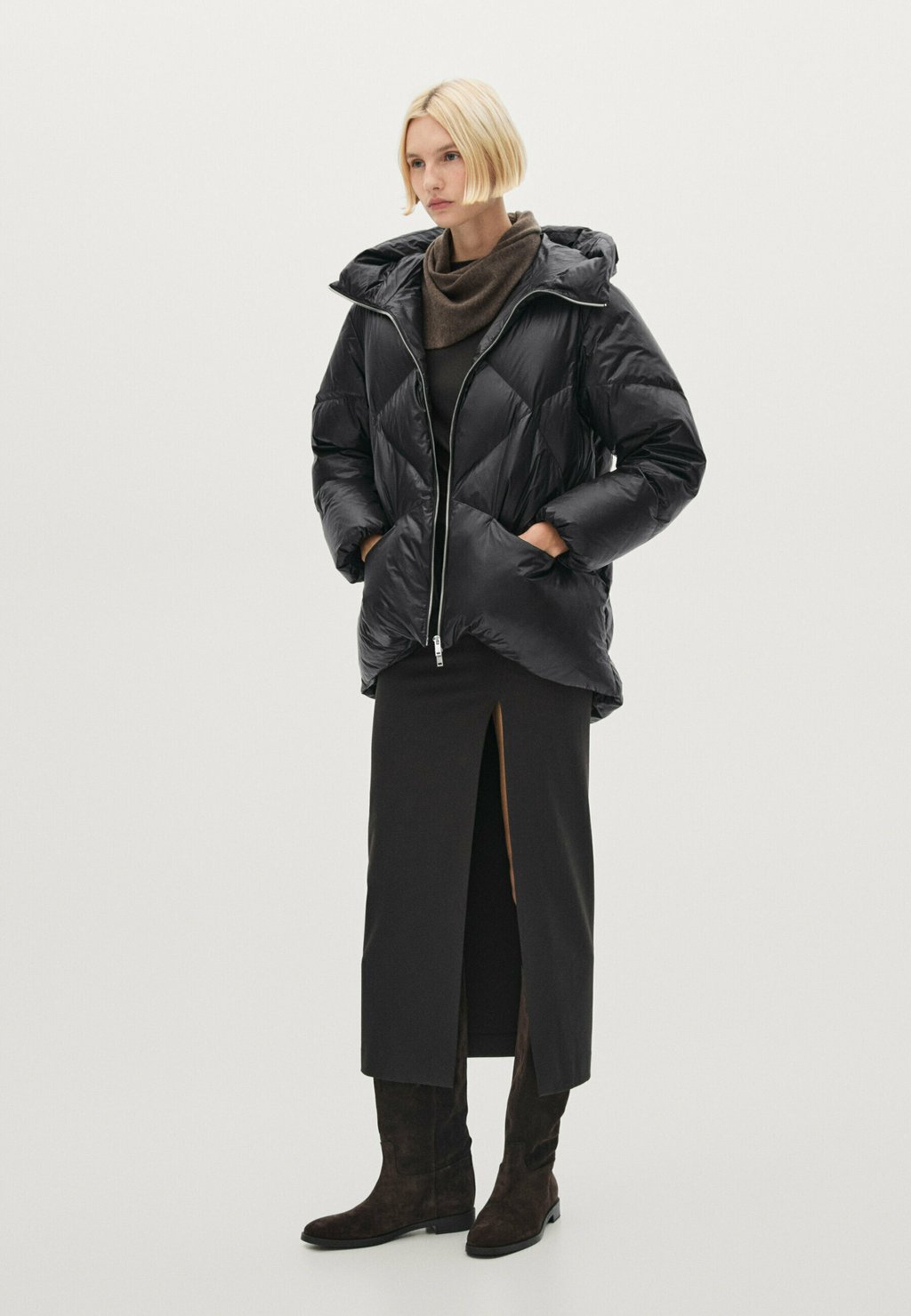 

Зимнее пальто Massimo Dutti, темно-синий
